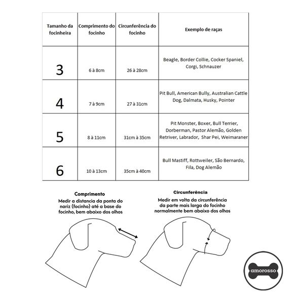 Focinheira Amorosso (Preto e Amarelo)
