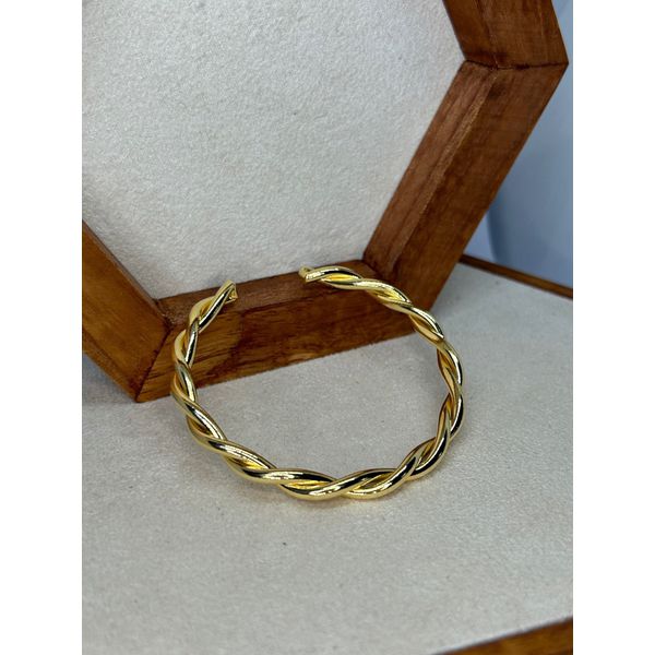 Bracelete Trançado Ouro 