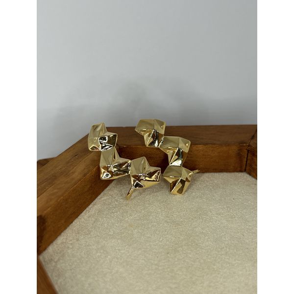 Brinco Ear Cuff Coração Sextavado