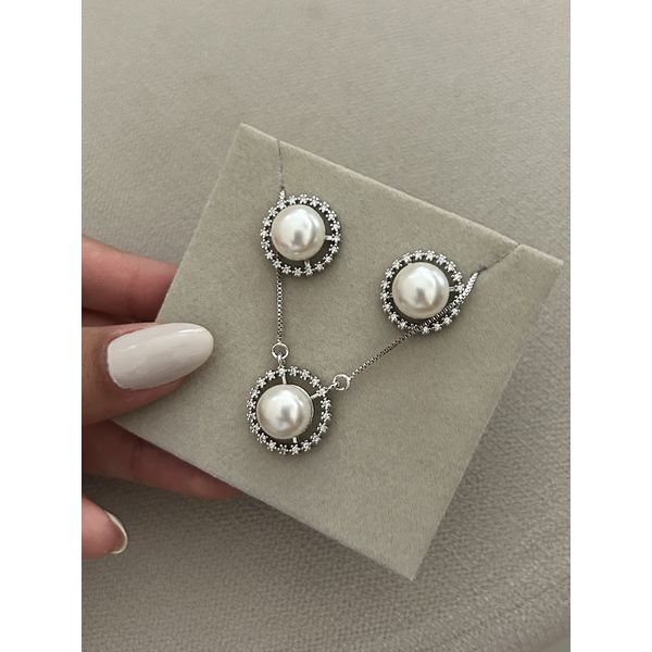 Conjunto Pérola Micro Cravejado 