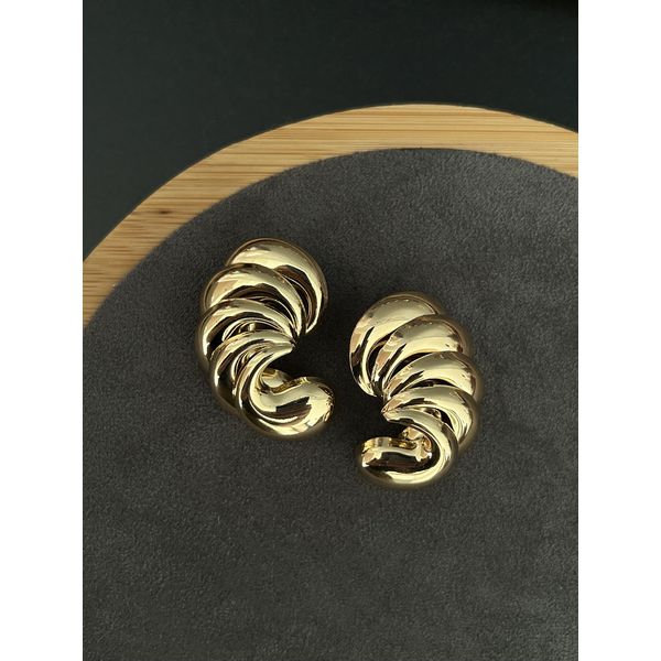 Brinco Caracol Banhado a Ouro 