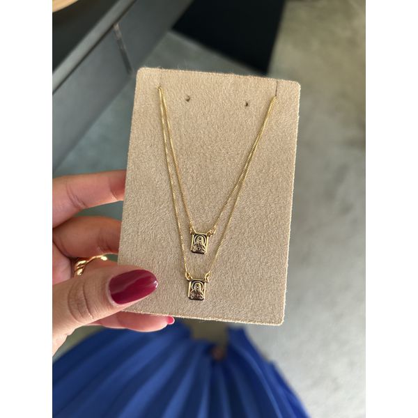 Escapulário Sagrado Coração de Jesus Banhado a Ouro