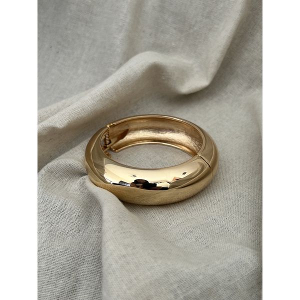 BRACELETE REDONDO MAXI BANHADO A OURO 