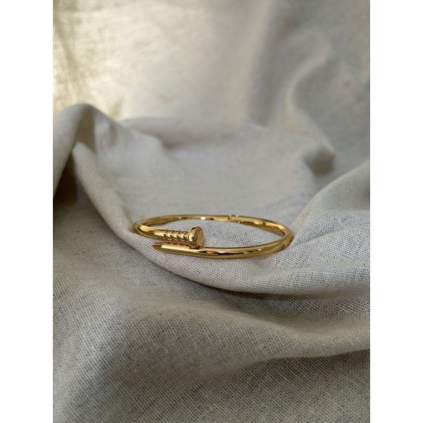 BRACELETE PREGO BANHADO A OURO