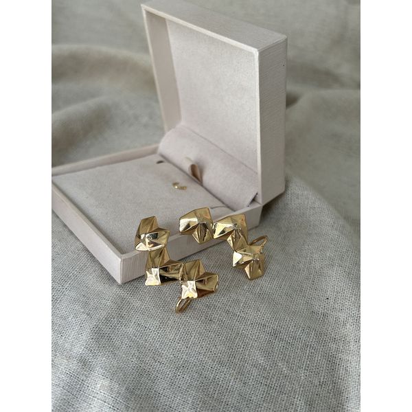 Brinco Ear Cuff Coração Sextavado