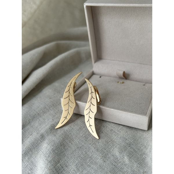 Brinco Folha Acetinado de Pressão 