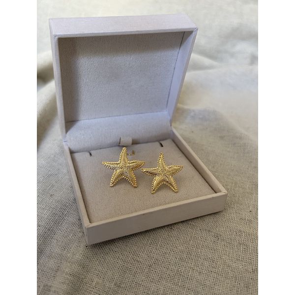 BRINCO ESTRELA DO MAR BANHADO A OURO 