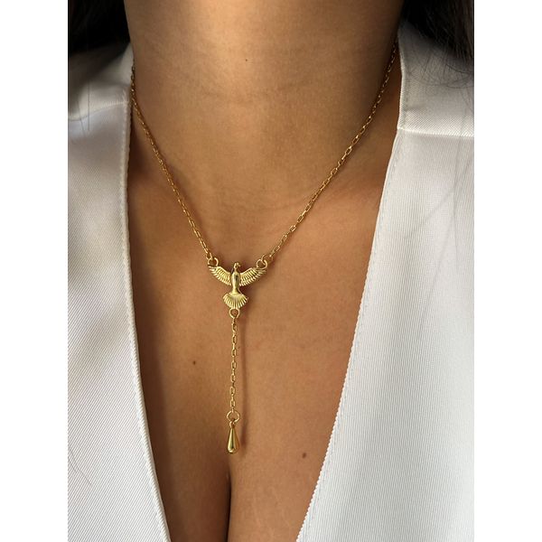 COLAR GRAVATINHA ESPÍRITO SANTO BANHADO A OURO