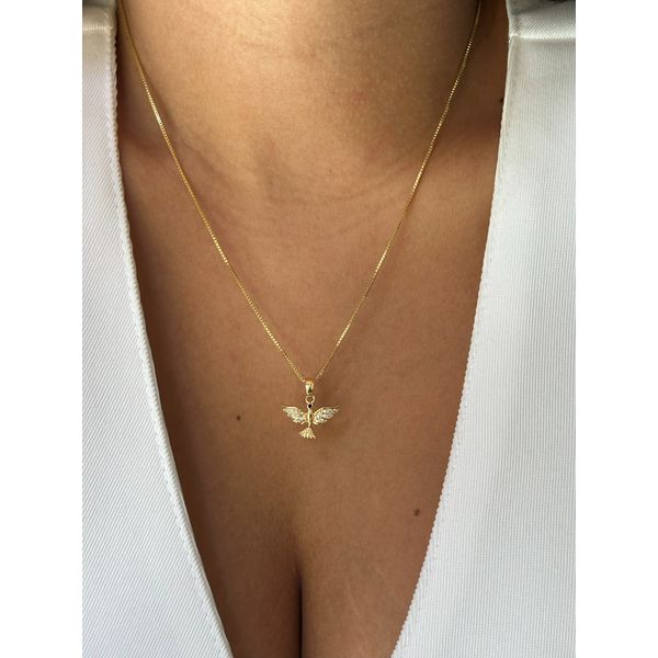 COLAR ESPÍRITO SANTO CRAVEJADO BANHADO A OURO