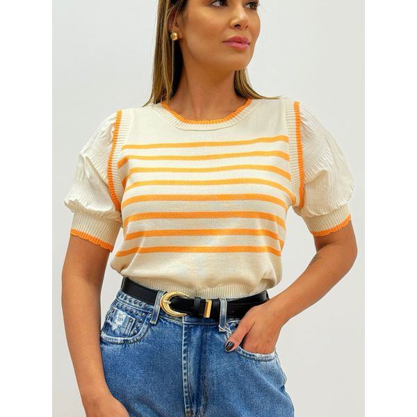 Blusa Tricot Laranja