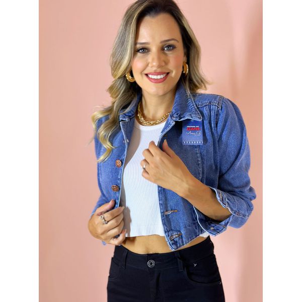 Jaqueta Jeans Cropped