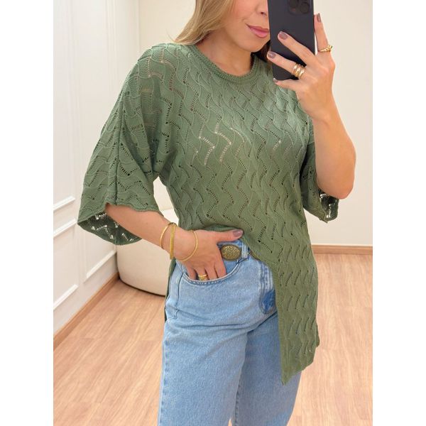 Blusa Assimétrica Verde