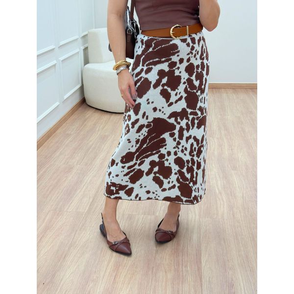 Saia Cowprint Marrom