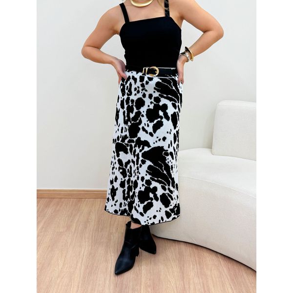 Saia Cowprint Preta