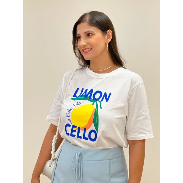T-shirt Lemon Branca