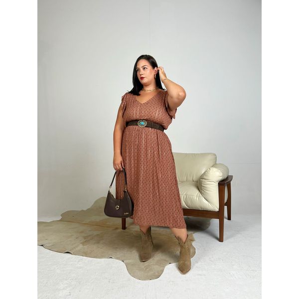 Vestido Étnico Marrom
