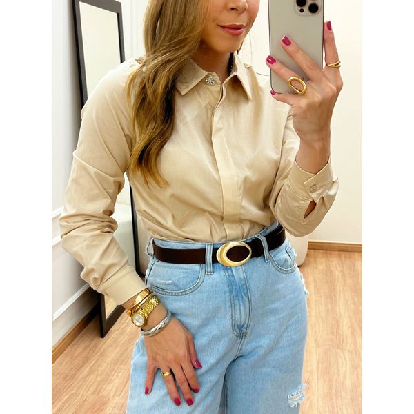 Camisa Beatriz Bege
