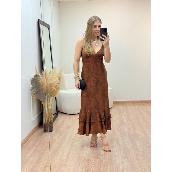 Vestido Eloise Marrom