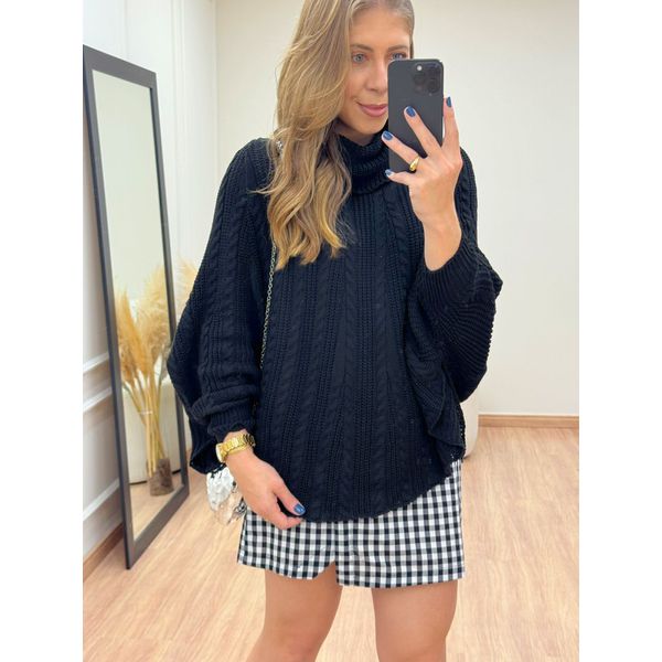Poncho Betina Preto