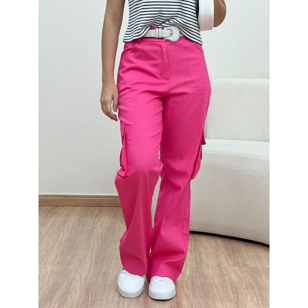 Calça Cargo Rosa