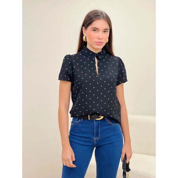 Blusa Coração Preto