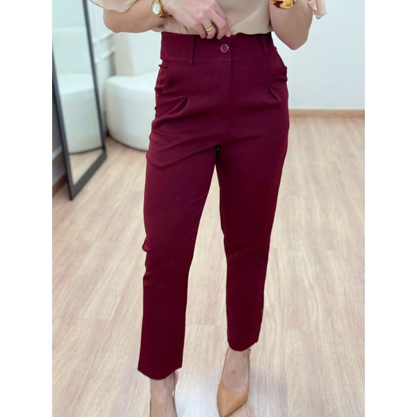 Calça Alfaiataria Reta Marsala