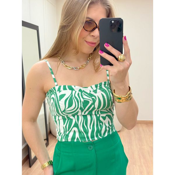 Cropped Zebra Verde