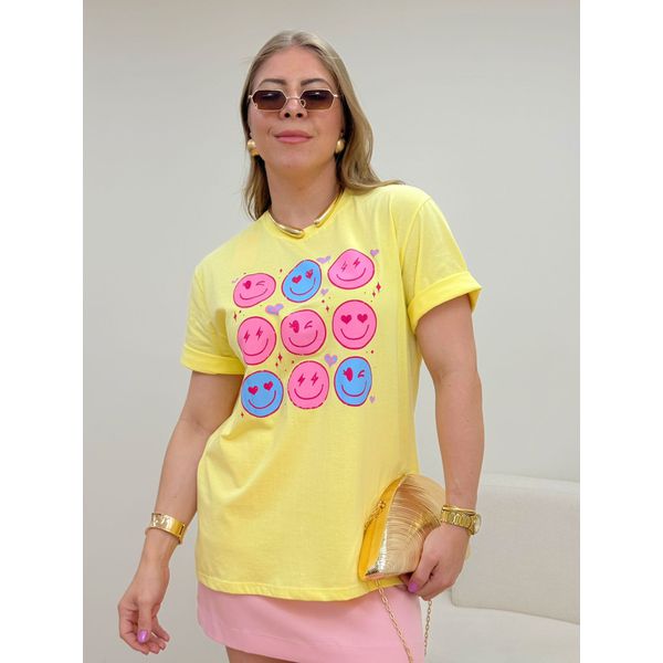T-shirt Smile Amarela