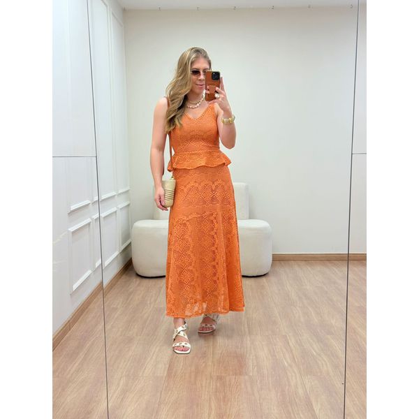 Vestido Camélia Laranja