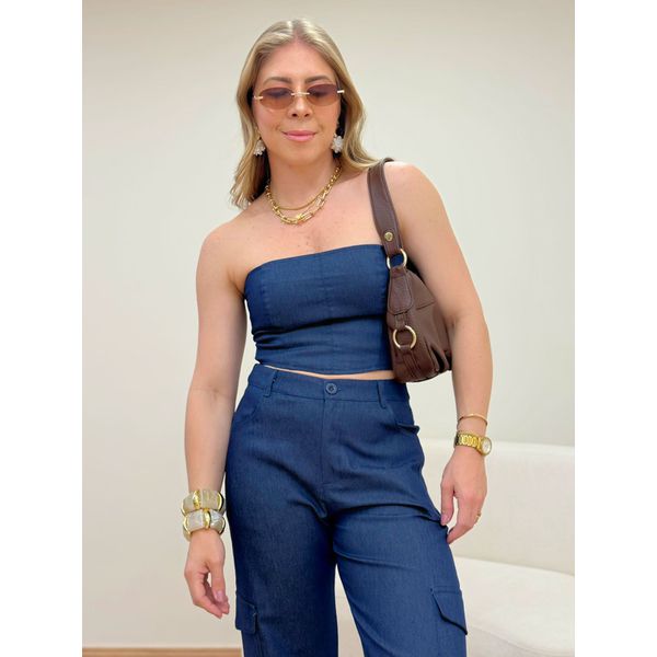 Cropped Verônica Azul