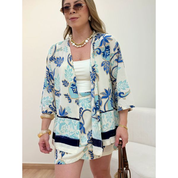 Kimono Taly Azul