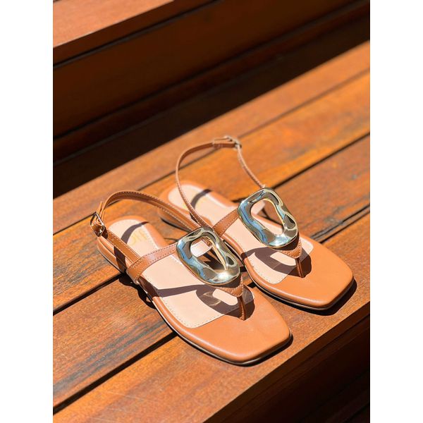 Sandália Penélope Caramelo