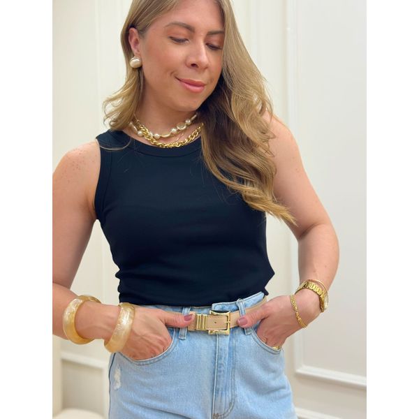 Regata Canelada Bojo Preta