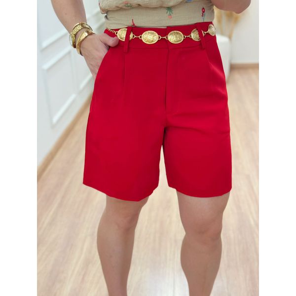 Bermuda Alfaiataria Vermelho