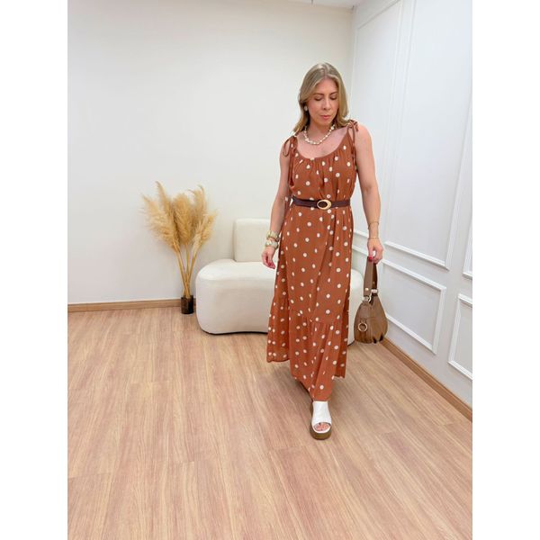 Vestido Megan Marrom