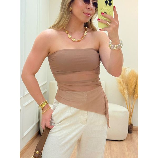 Tomara Que Caia Tule Marrom