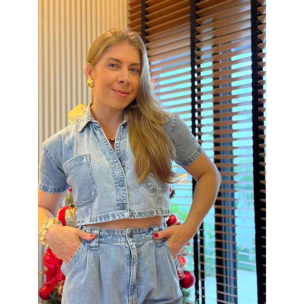 Blusa Cropped Alcance Jeans