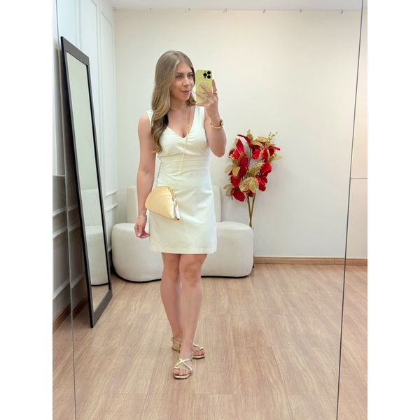 Vestido Manuele Creme