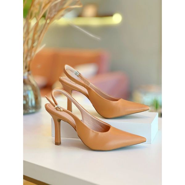 Scarpin Slingback Classic Caramelo