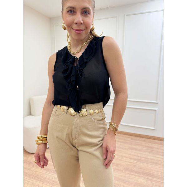 Blusa Babados Preta