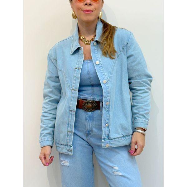 Jaqueta Boho Jeans Claro