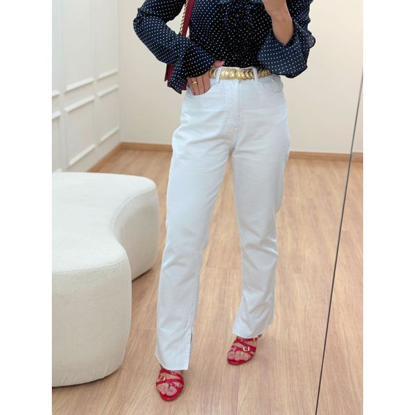 Calça Reta Branca