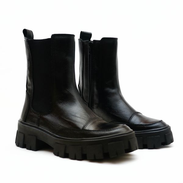 Bota Cano Médio, Bessie - Preta