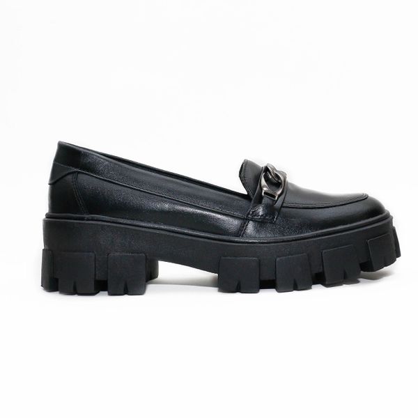 Slipper Sola Tratorada Alice Preta ANALAURACALCADOS