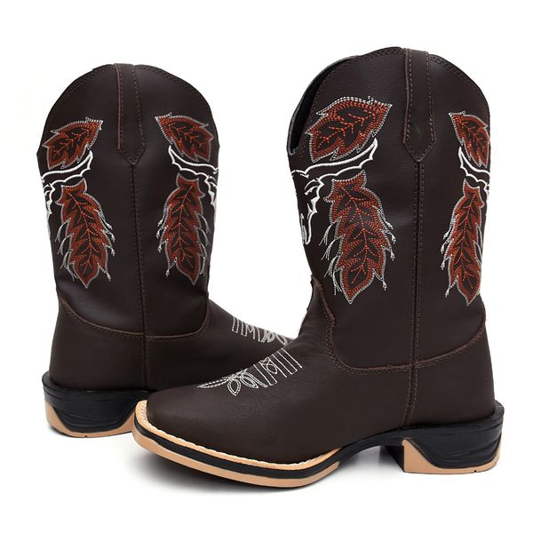 Bota Texana Country Sola Jump Botina Masculina Couro Legítimo Promoção Confortável 