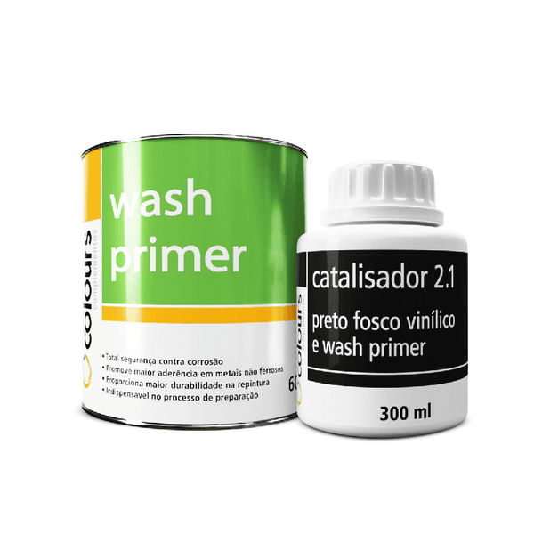 KIT WASH PRIMER MAXI RUBBER 600ML + CATALISADOR 300ML