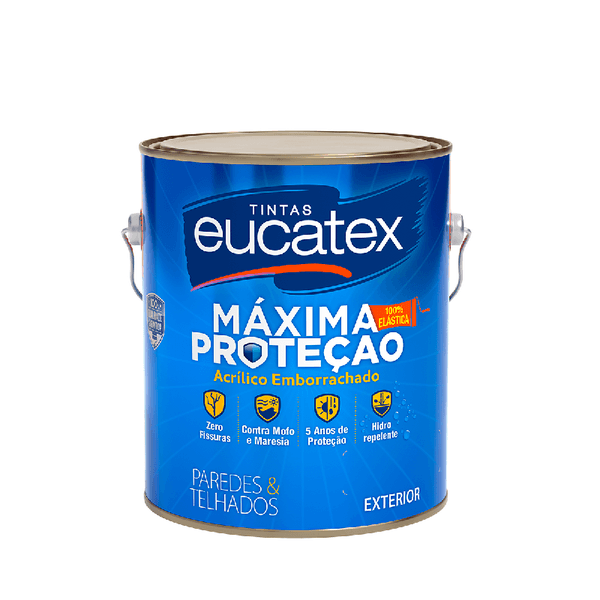 TINTA EMBORRACHADA IMPERMEABILIZANTE MAXIMA PROTEÇÃO BRANCO 3,6LT