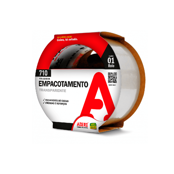 Fita de empacotamento transparente 45 x 40 Adere