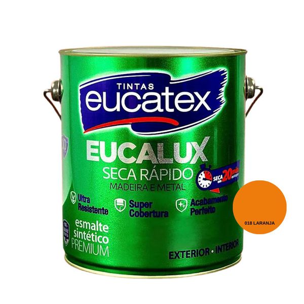 EUCALUX ESMALTE SINTÉTICO PREMIUM LARANJA 3,6LT