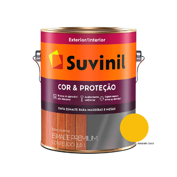 TINTA ESMALTE PREMIUM COR E PROTEÇÃO AMARELO OURO 3,6LT